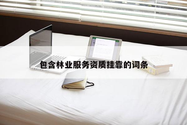 包含林業服務資質掛靠的詞條