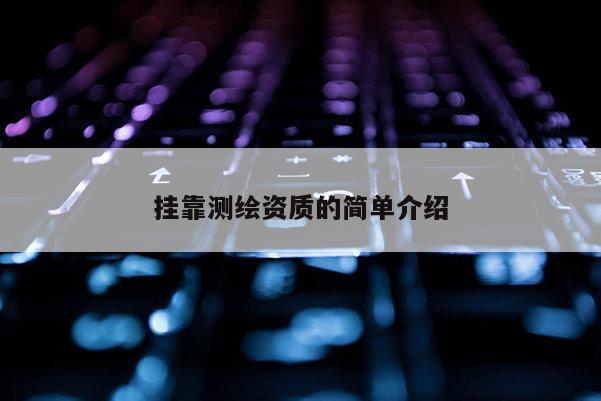 掛靠測繪資質的簡單介紹