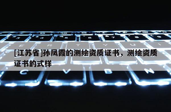 [江蘇省]孫鳳霞的測繪資質證書，測繪資質證書的式樣